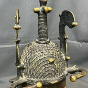 benin style bronze royal court head