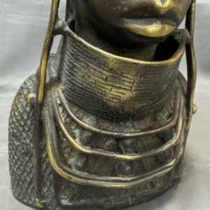benin style bronze royal court head