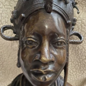 bronze bust of queen idia (benin, circa 1700 ad)