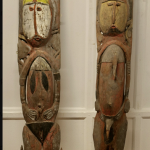 african marriage figures – pair of carved panels